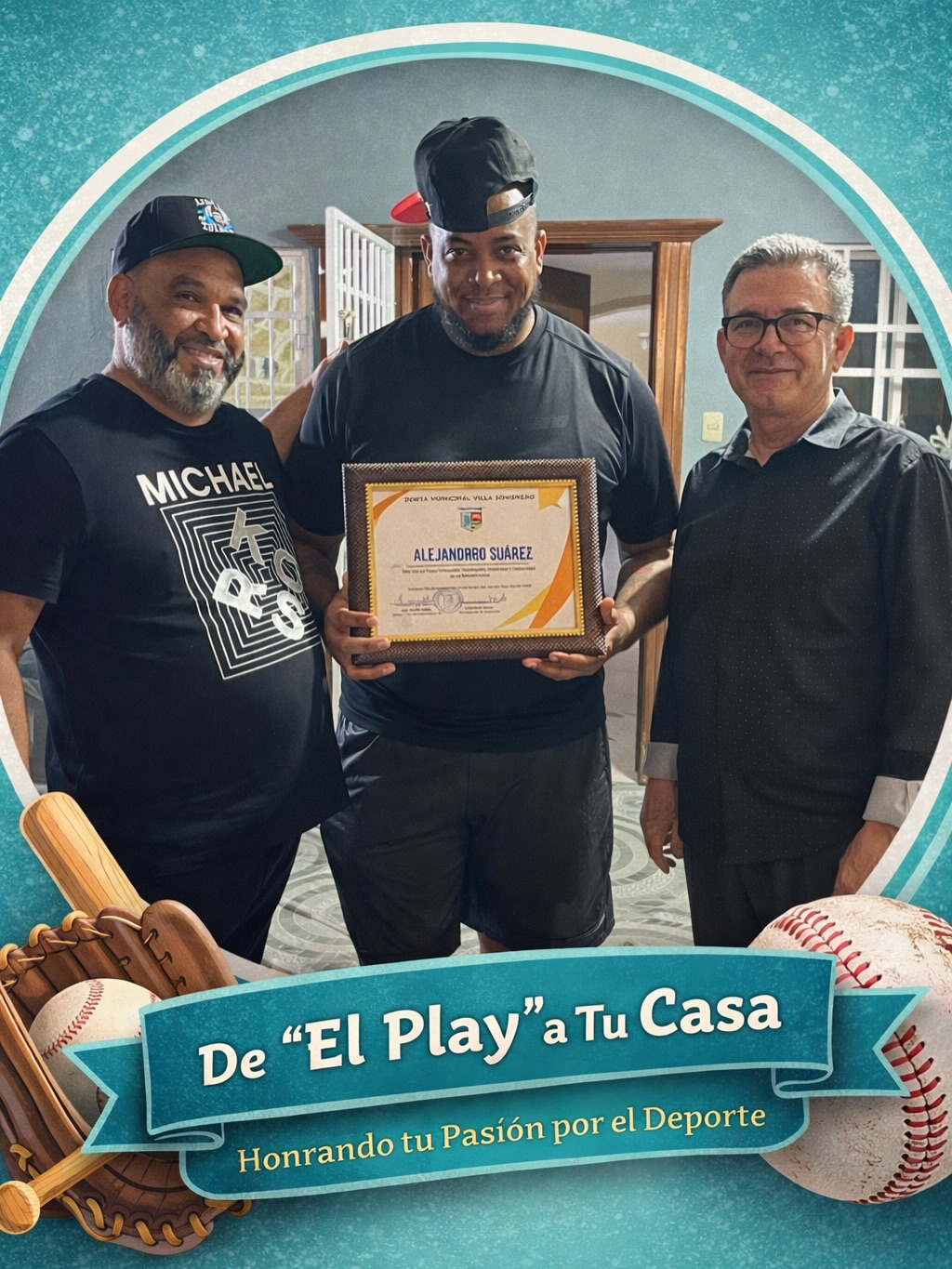 Junta Municipal de Villa Sombrero continúa la ruta de reconocimientos deportivos casa por casa