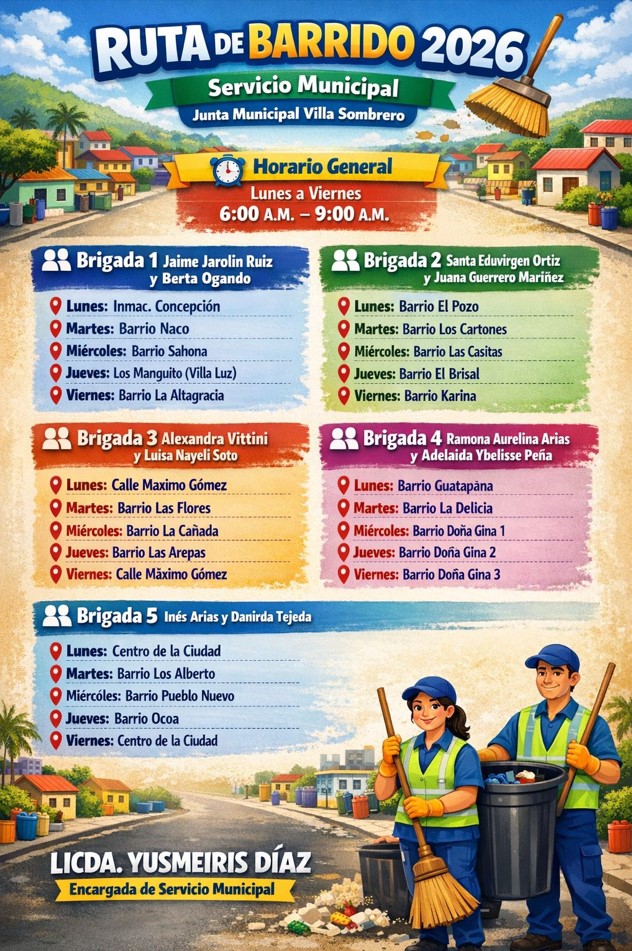 Plan de Rutas de Recolección y Barrido 2026.