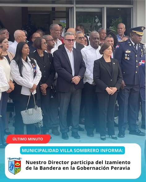 Director de la Junta Municipal participa en izamiento de la Bandera Nacional por el 182 aniversario de la Independencia Nacional