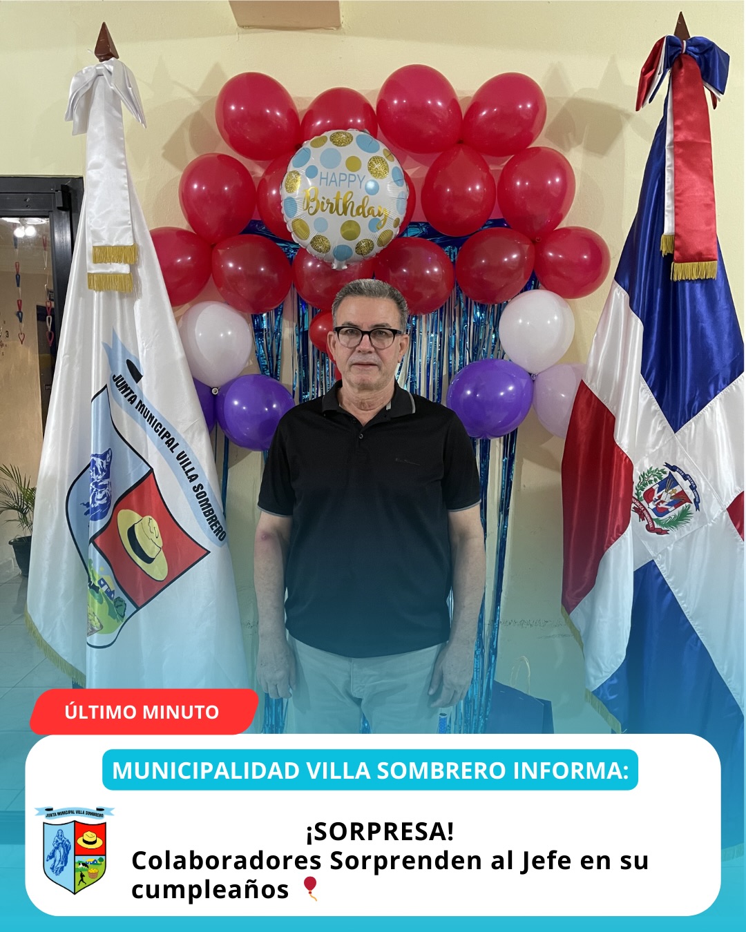 Colaboradores sorprenden al director Juan Peña Mejía en su cumpleaños