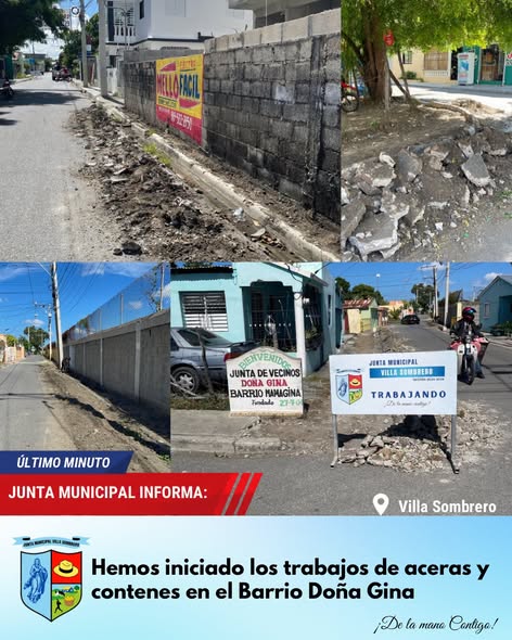 Iniciamos los trabajos de construcción de aceras y contenes en el barrio Doña Gina